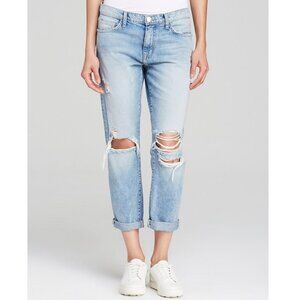 Current Elliott "The Fling" Boyfriend Jeans Distressed Light Wash Relaxed Fit 25